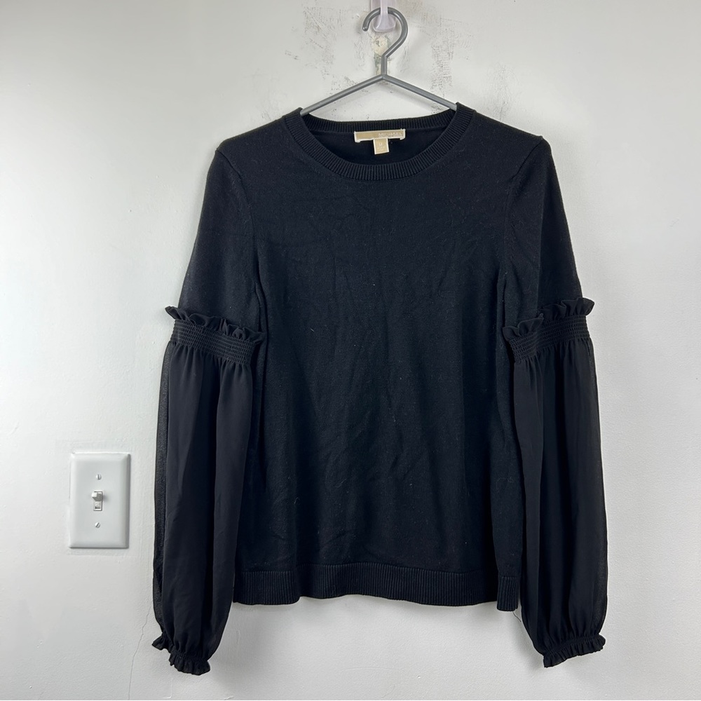 Michael Kors Black Cotton Blend Long Sleeve